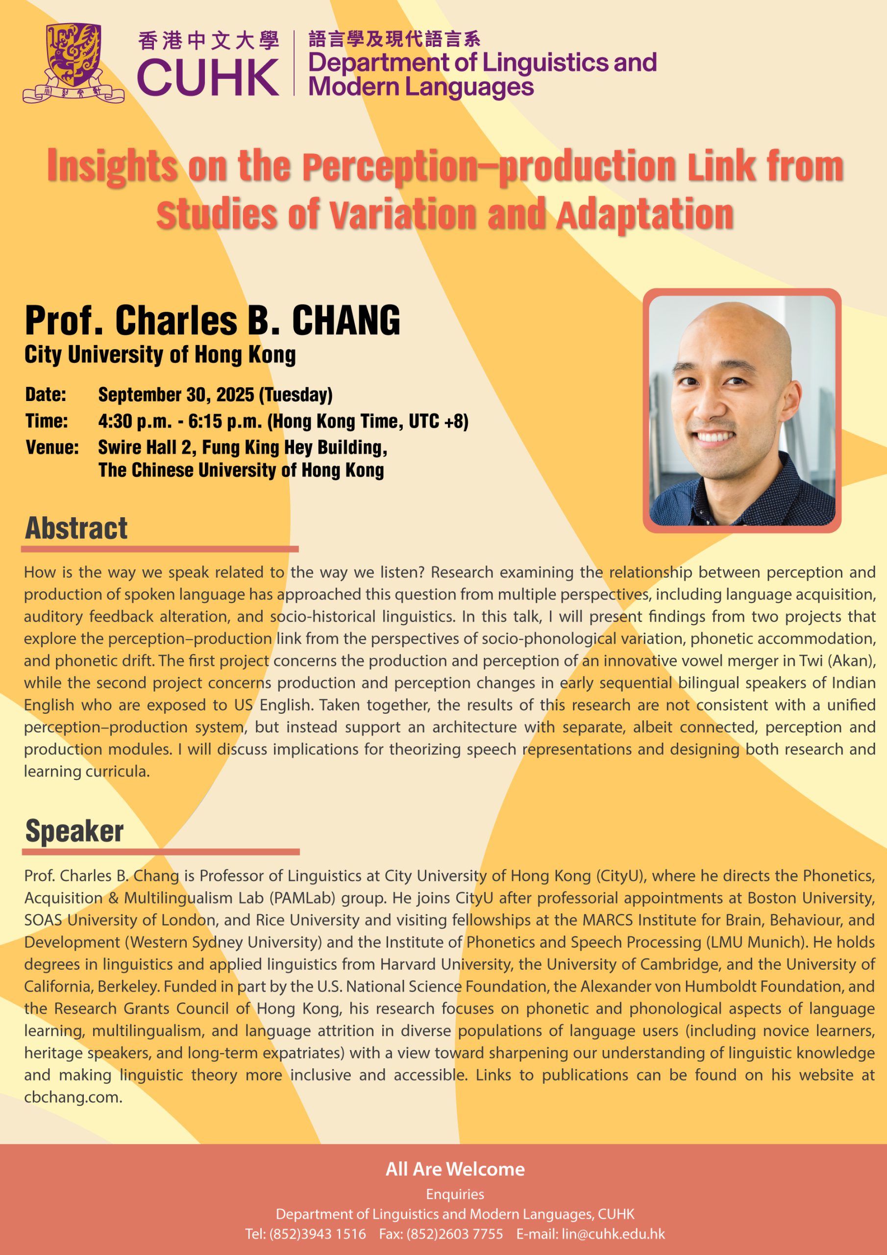 Insights on the Perception–production Link from Studies of Variation and Adaptation